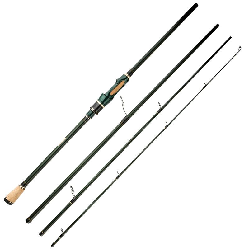 1PC Spinning Casting Carbon Angelrute 4-5 Abschnitte 1,8 m Tragbare Reise Stange Spinning Angelruten Angelgerät 1.8m