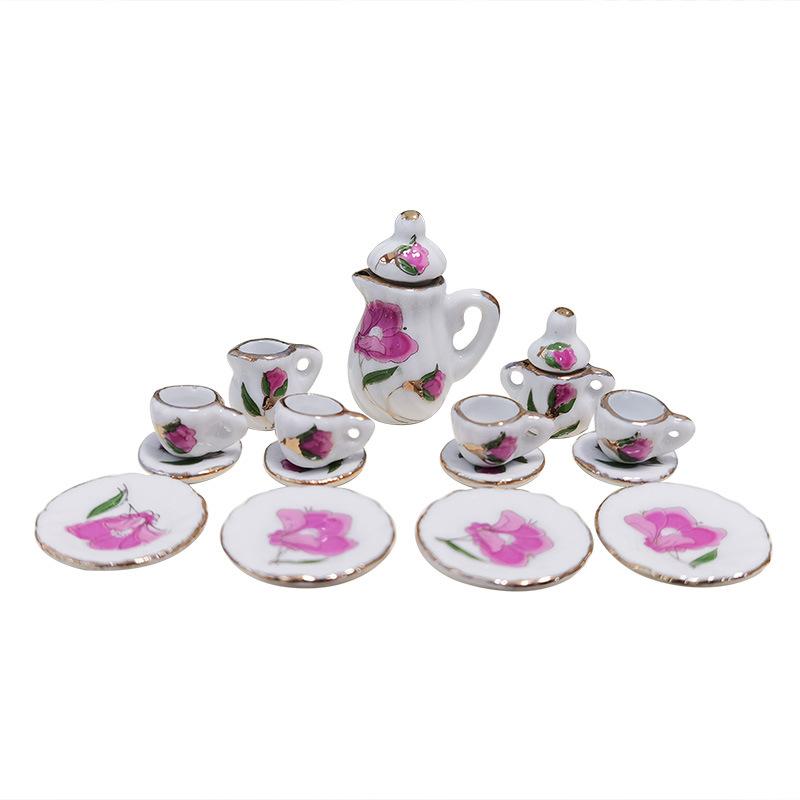 Puppenhaus China Mini Keramik Teeservice Essensspielzimmer Puppenhaus Zuhause Spielzeug A