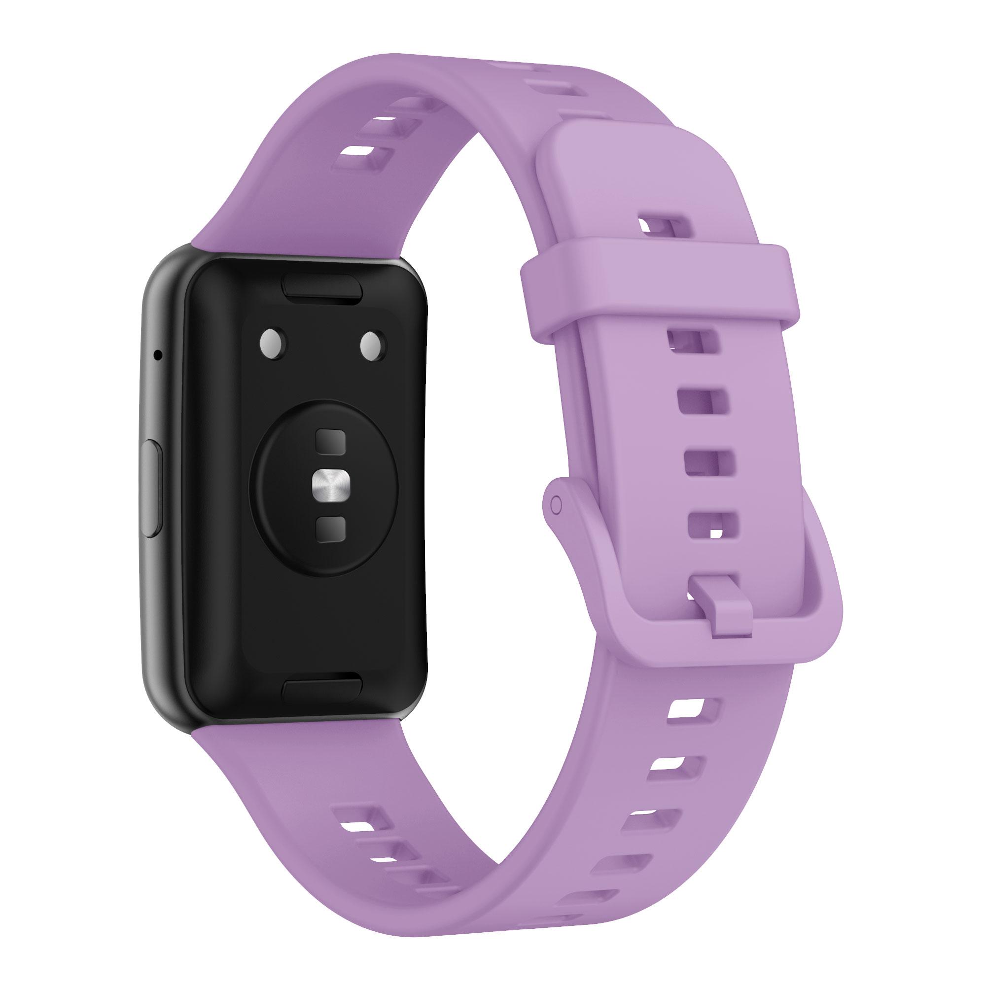 Armband für Huawei Watch Fit Armband Smart Silikon Uhrenarmband Armband Watch fit Special Edition Armband Druck Zubehör Sport only the strap violett