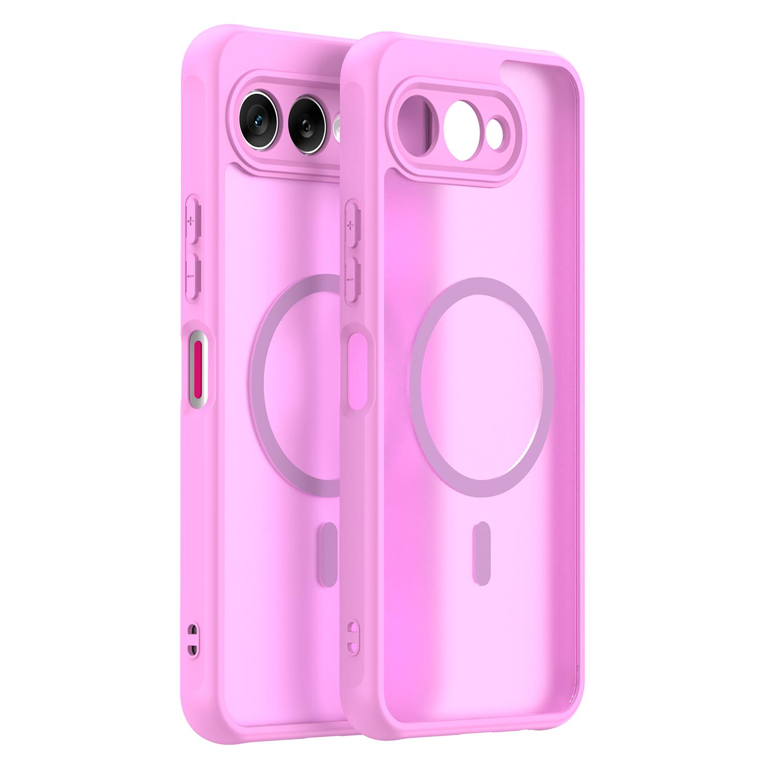 T-Mobile REVVL 8/T Phone 3 Handyhülle, Magnetische stoßfeste Handyhülle, Hybrid-Bumper-Abdeckung für T-Mobile REVVL 8/T Phone 3 rosa