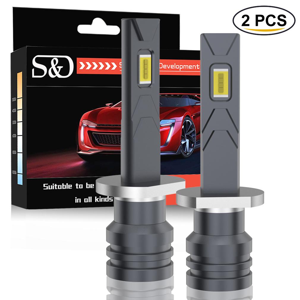 2Pcs 30000LM Canbus H1 LED Scheinwerfer Lampen Einzigen Draht Stecker Mini Led Lampen 3570 CSP Hohe Abblendlicht Auto nebel Lichter 12V 6500K