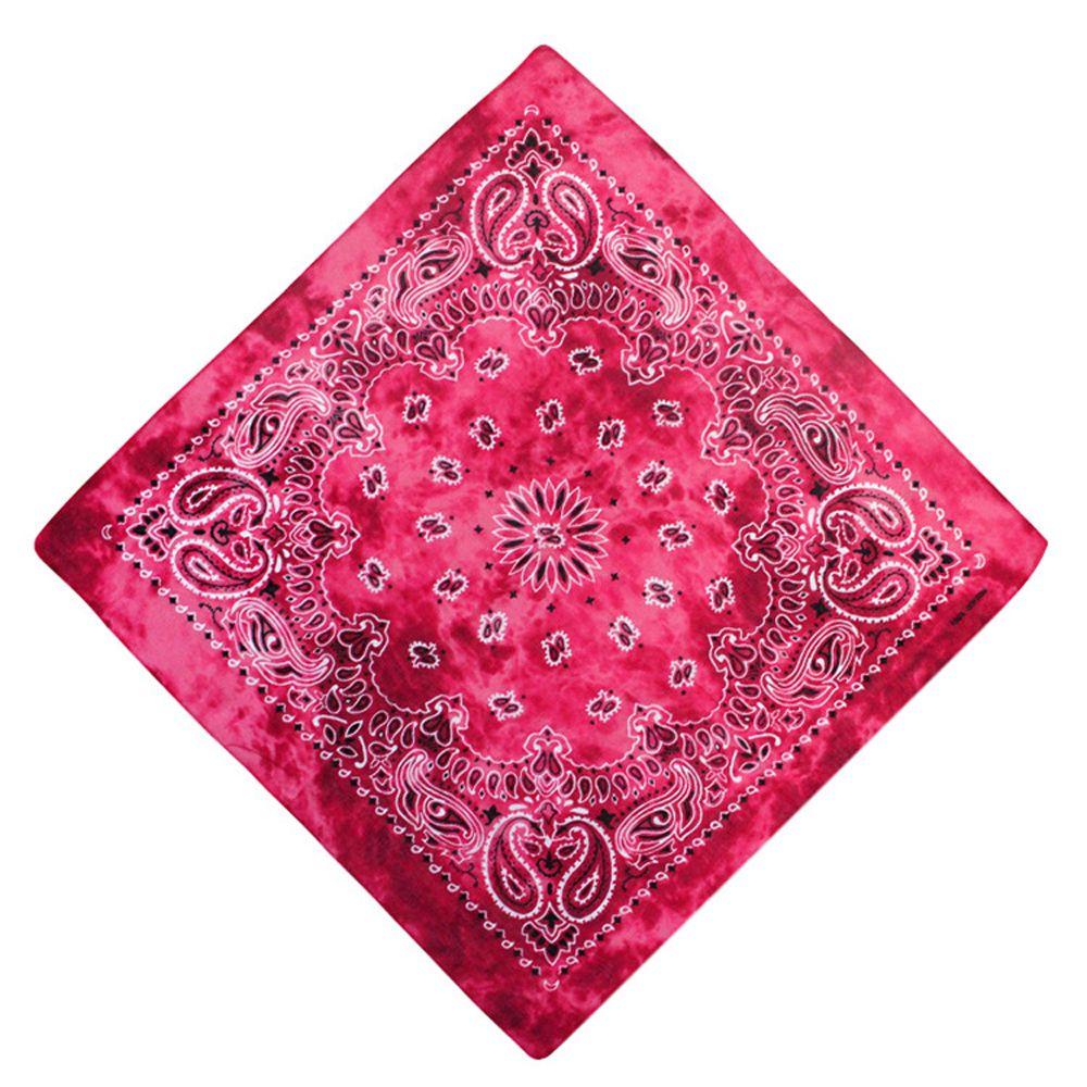 Haarband Quadratischer Schal Tie Dye Bandana Radfahren Outdoor Hip Hop Paisley Stirnband Hip Hop Headwea rose rot