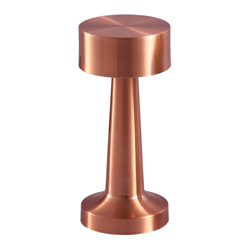 Retro Bar LED Tischlampe Pilzlampen Touch Sensor USB wiederaufladbar Hantel neben Lampe für Restaurant Hotel Schlafzimmer Dekor A rose gold