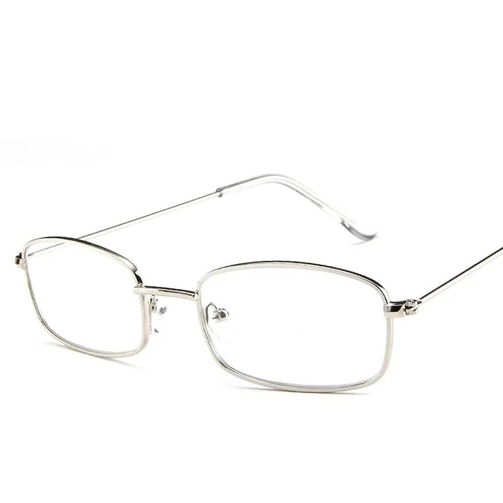 Unisex Kleine Retro-Sonnenbrille Rechteckige Sonnenbrille Männer Metallrahmen Brillen Outdoor Klare Linse Sonnenbrille Für Frauen