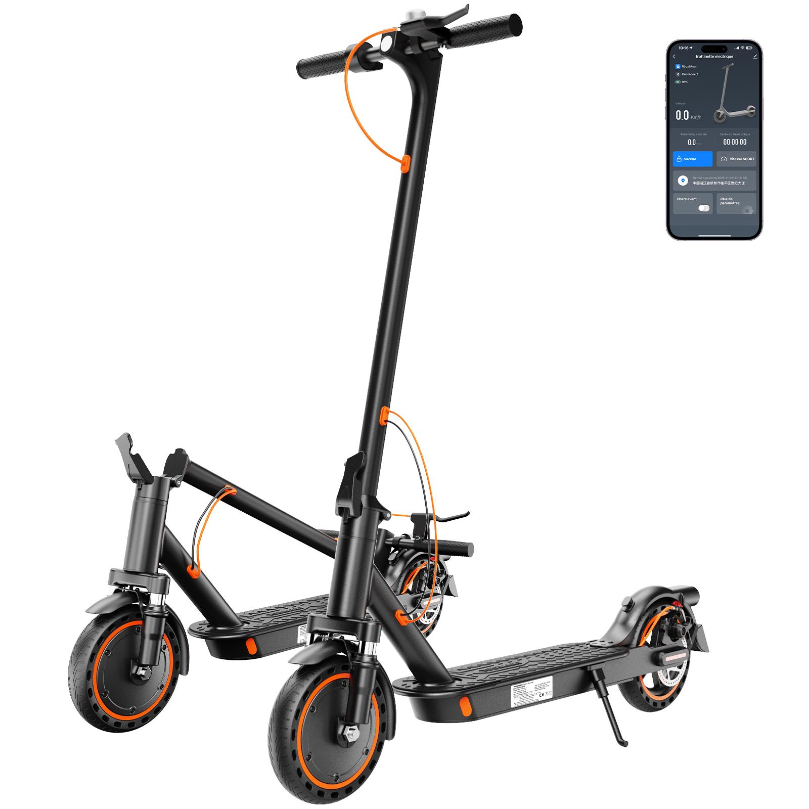 Elektroroller für Erwachsene, Reichweite 30-35 km, 8,5 Zoll Ultra Light Faltbarer E-Scooter, 350W Motor, 3 Geschwindigkeitsmodi, TODIMART T3 für Erwachsene und Jugendliche, Smart App T6-Shock absorber