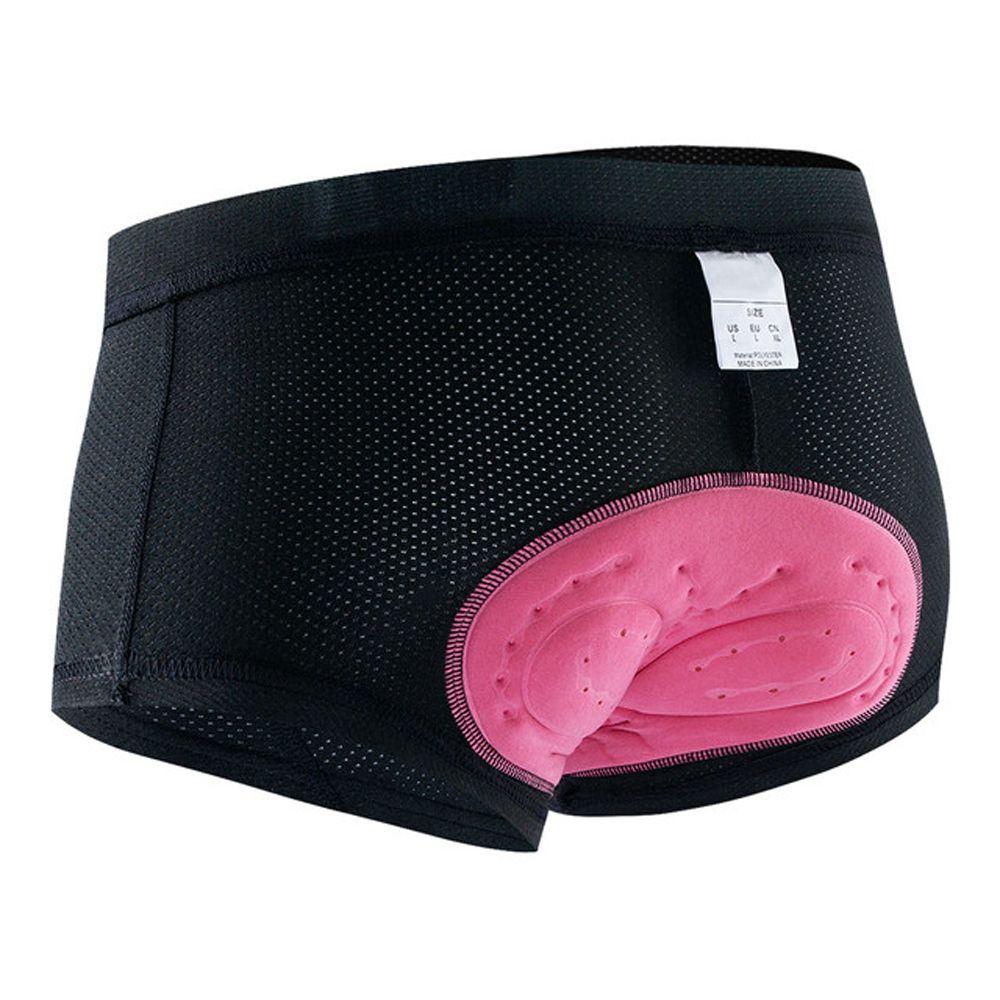 Unterwäsche Damen Radhose Radunterwäsche 3D Gelgepolsterte Hose Damen Fahrradhose S schwarz