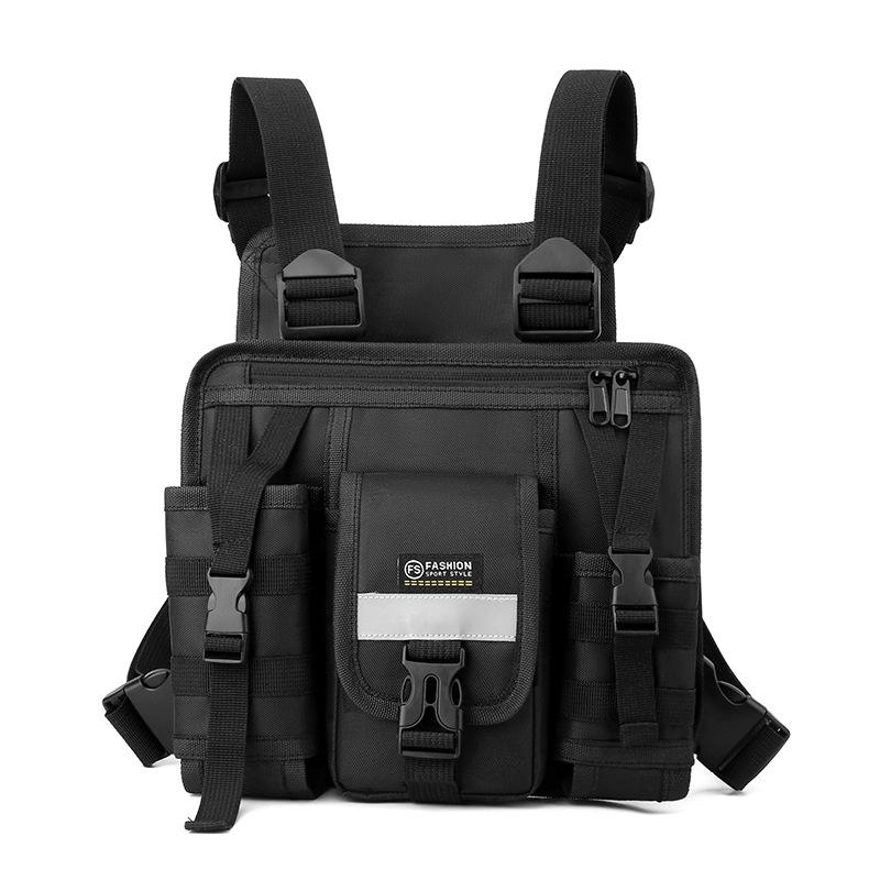 Tasche Brust vorne Pack Beutel Weste Rig Carry Taille Tasche Beutel Tasche Brust Tasche Weste Tasche schwarz