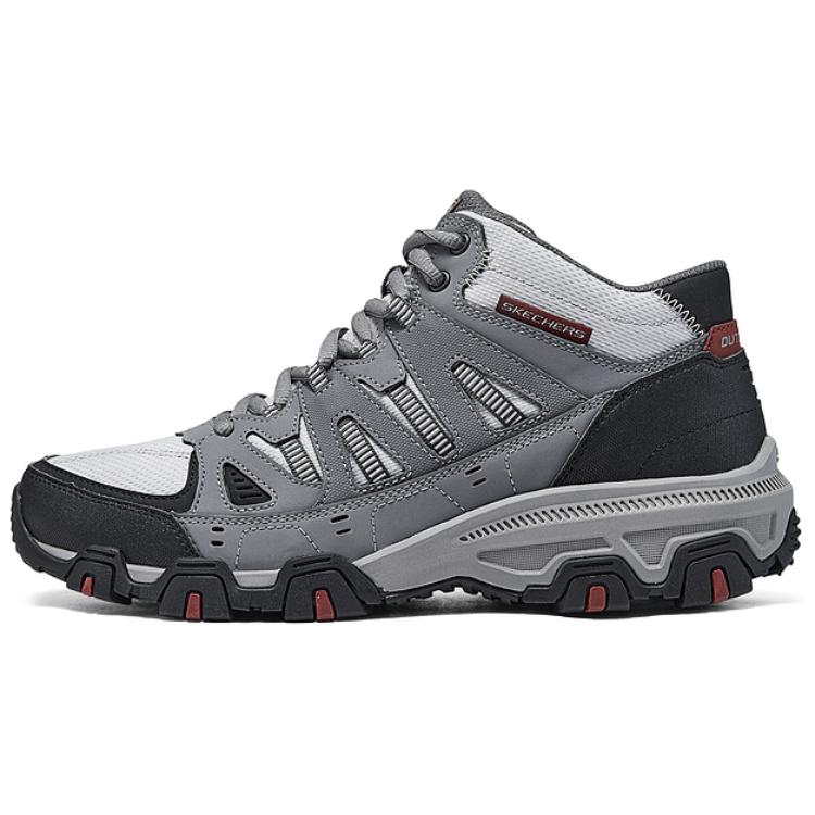 Skechers Outdoor Herren Mode Vielseitig Bequem Mittelhohe Wanderschuhe Herren Wanderschuhe Grau 237612-GRY