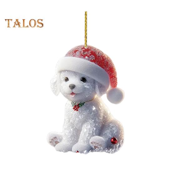 1/12 Stück Weihnachtsschmuck in Tierform, 2D-Weihnachtsbaumschmuck in Kunstkristall, hängende Dekoration, buntes Acrylornament für die Dekoration zu Hause oder im Büro I