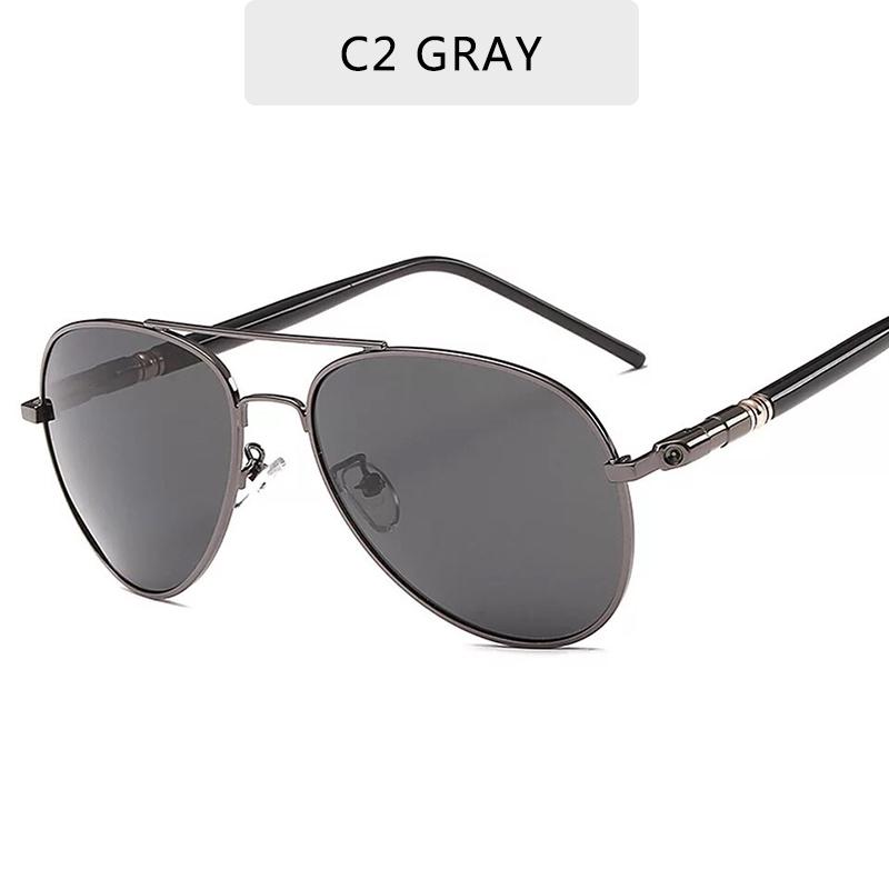 Luxus Herren Polarisierte Sonnenbrille Autofahren Sonnenbrille Männer Frauen Designer Vintage Schwarze Piloten Sonnenbrille UV400 Polarized gray