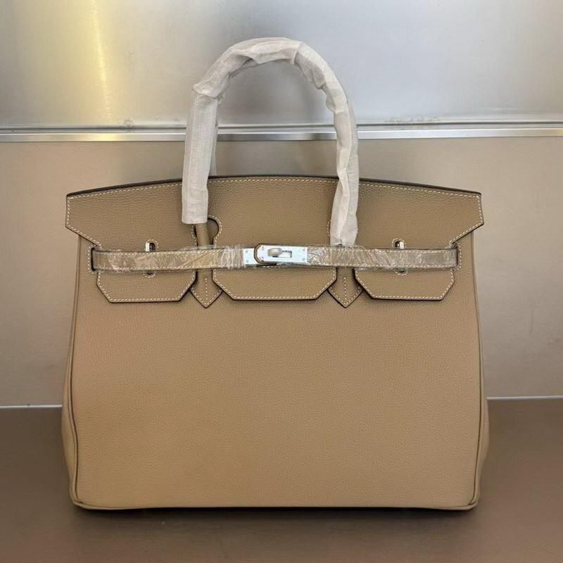 ML2024 Neue Top Layer Rindsleder 40cm Platin Tasche Große Tasche Handtasche Echtes Leder Damen Tasche 40x20x31cm graue/silber