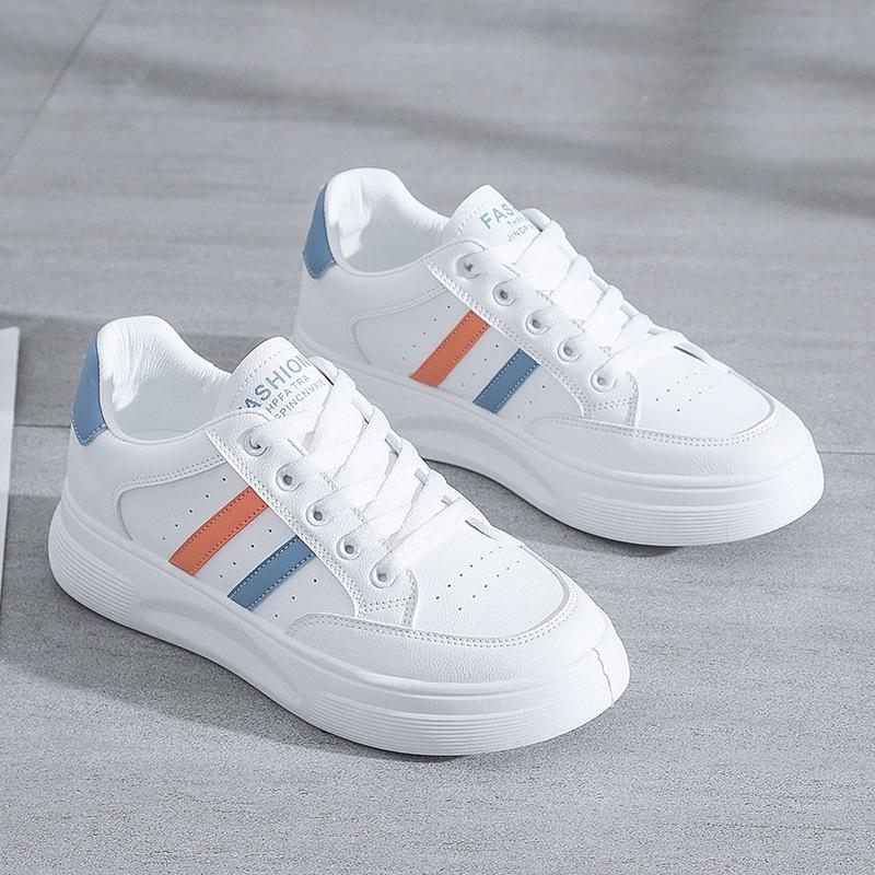 Frühling Ins Leder Weiße Schuhe Damenschuhe Neue Freizeitschuhe Studentinnen Gleicher Stil Damenschuhe 40