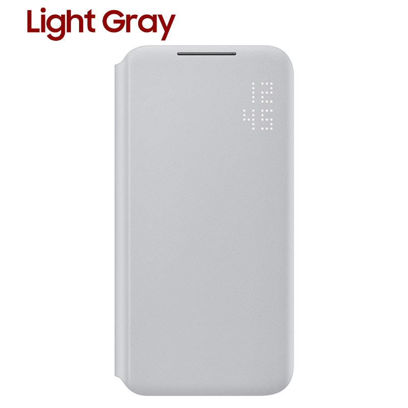 Original Samsung Smart LED View Flip Case Abdeckung für Samsung Galaxy S22 5G S22+ 5G S22 Plus 5G LED Brieftasche Flip Cove For S22 Plus licht grau