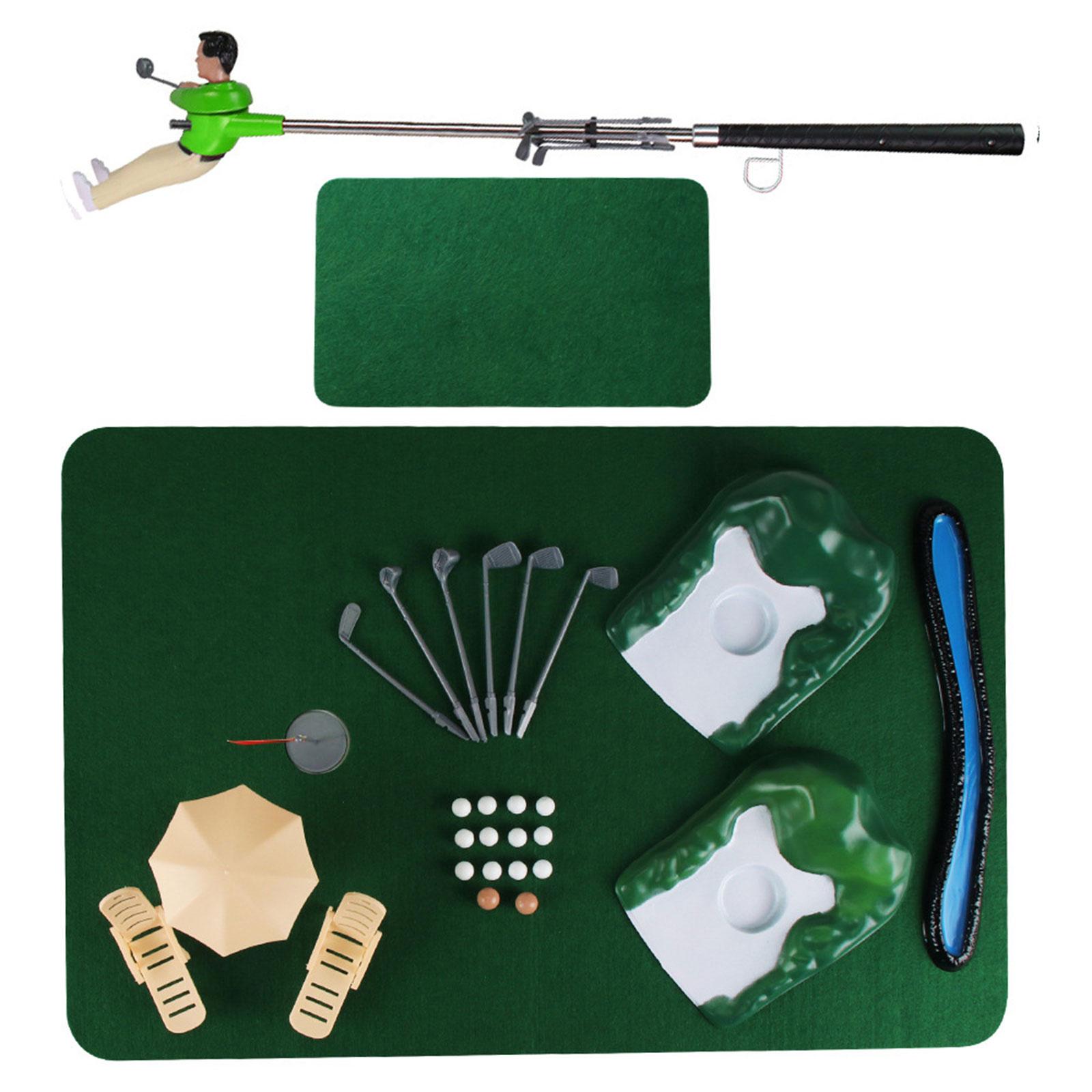 Mini Indoor Golfspiel Lustige Golfspiele Mini Golfer Set Golf Zubehör Set Mini Golfplatz Indoor Spiel Geschenk für Kinder grün