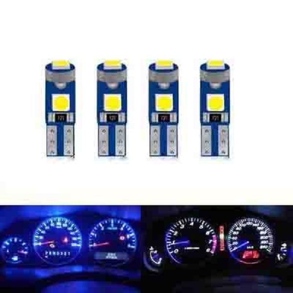 4Pcs T5 Led-lampe W3W W 1,2 W Led Canbus Auto Innen Lichter Dashboard Erwärmung Anzeige Keil Auto instrument Lampe 12V T5-4Pcs weiß