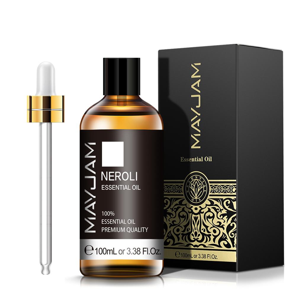 MAYJAM 100 ml ätherisches Lavendel-Eukalyptus-Zimt-Pflanzenöl für Spa-Massage, Hautpflege, Luftreiniger, Luftbefeuchter, Aromatherapie, Rosen-Teebaumöl Neroli