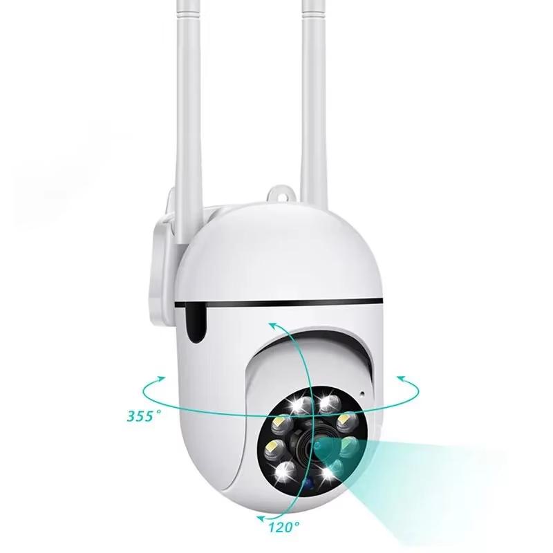 2,4G 5GHZ PTZ WIFI IP Drahtlose Kamera Auto Track 4X Zoom Sicherheit Cam Volle Farbe Nachtsicht CCTV Überwachung Netzwerk Kamera AU plug weiß