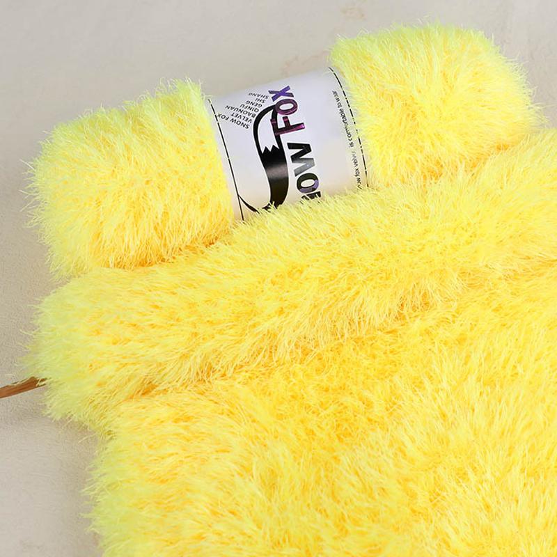 98 g/Rolle Strickgarn DIY Basteln Häkeln Nähzubehör Einfarbig Winter Warm Für Pullover Mütze Schal Handschuhe gold