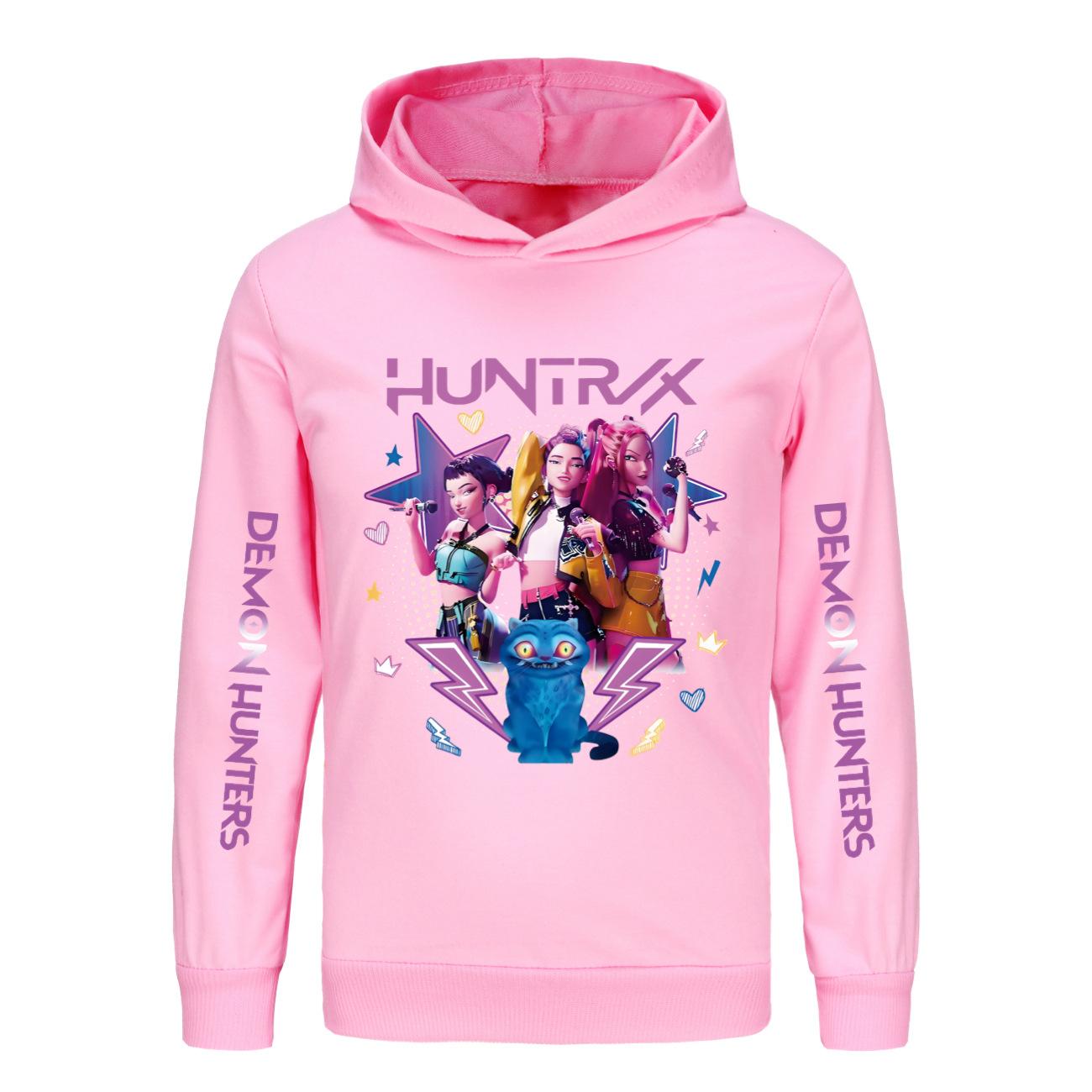 Kinderbekleidung Mode Cartoon Gedrucktes Muster Sportshirt Top Lässig Komfort Kapuzenpullover Sweatshirts Kinder Unisex 150cm rosa