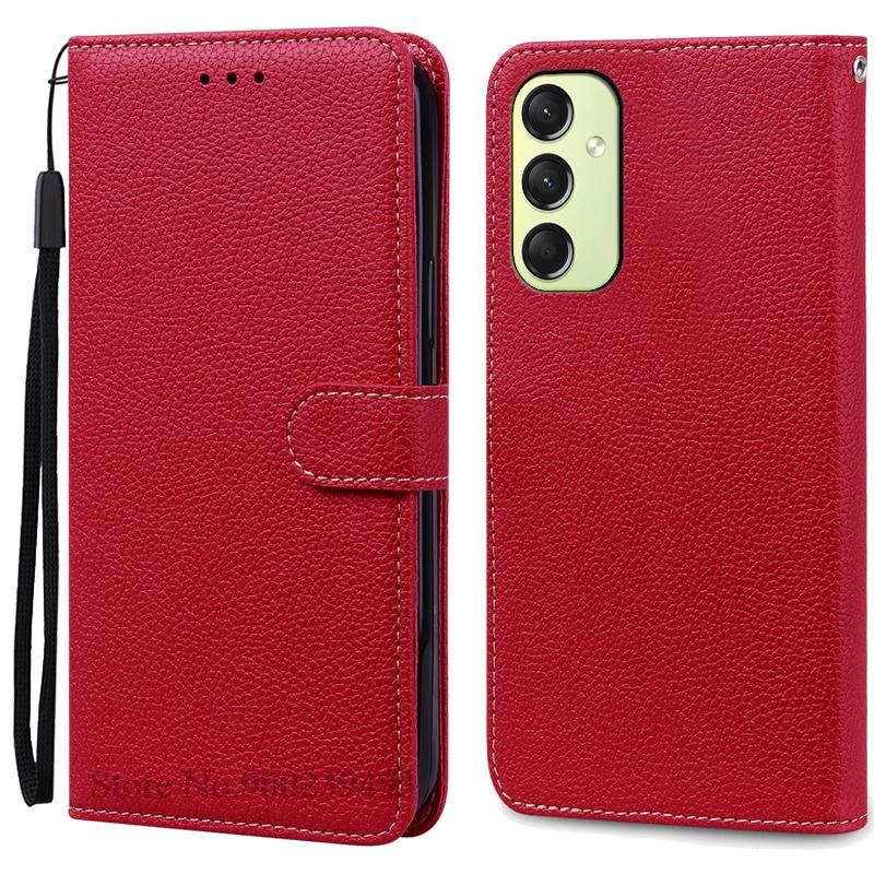 A16 Hülle für Samsung Galaxy A16 Hülle Brieftasche Flip Lederhülle für Samsung Galaxy A16 5G Hülle Silikon Buchhülle Coque Fundas Samsung A16 4G 5G dunkelrote