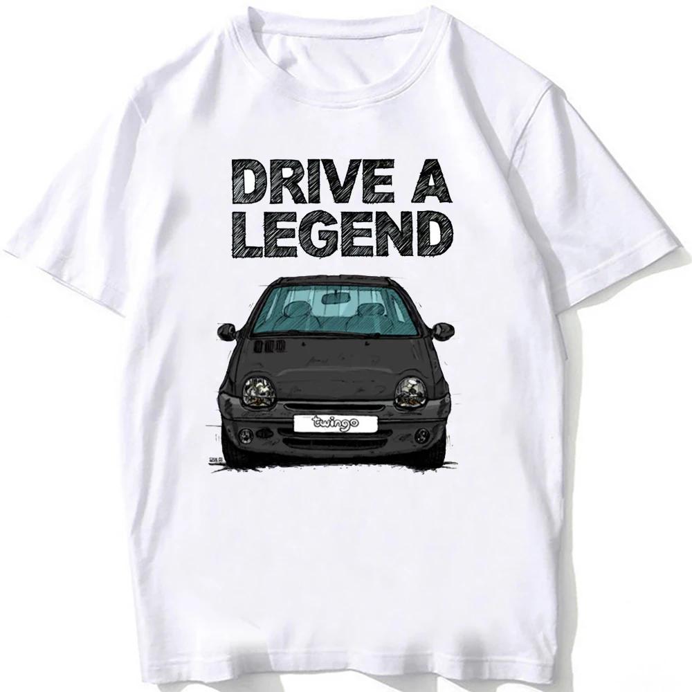 Neues Sommer Herren Kurzarm Drive A Legend Twingo Spätes Halogen Modell Sportwagen T-ShirtJunge Weiße T-Shirts Herren Freizeit-Tops L