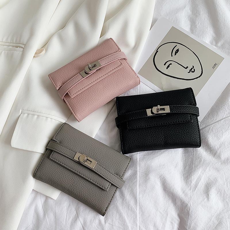 Damen Geldbörse, leichte Clutch, modisches Schloss, bequeme Geldbörse None