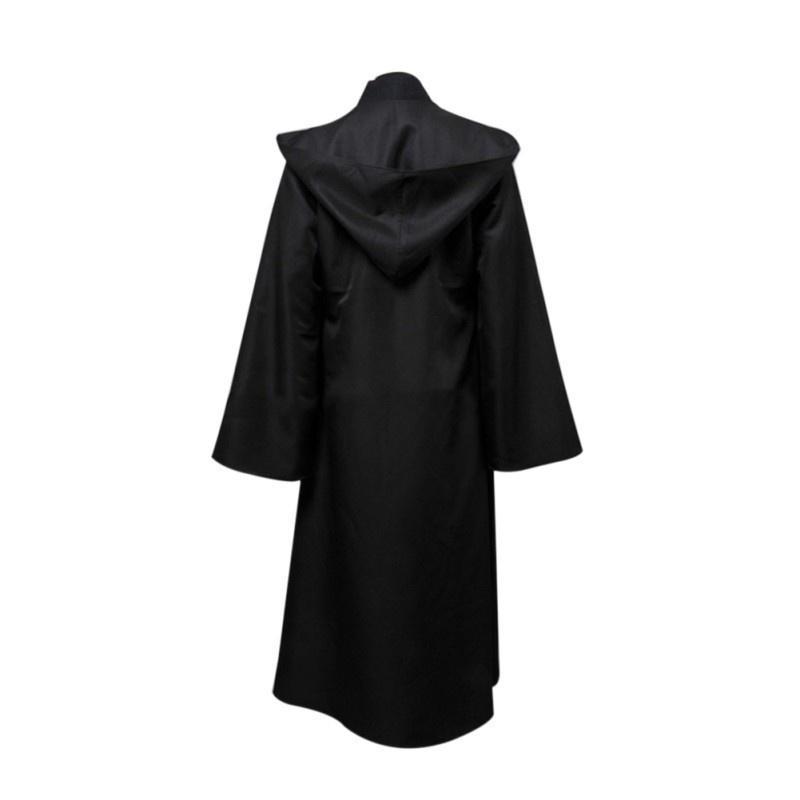 Herren Erwachsene Halloween Kostüm Kapuzenumhang Cape Jedi Cosplay Robe Bekleidung S schwarz