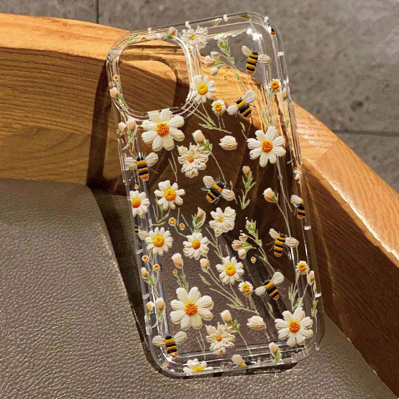 Blumenmuster Klare Handyhülle Für Samsung Galaxy S25 Ultra S24 S23 S22 Plus S21 FE A55 A35 A15 A34 A54 A33 A53 A52 Hülle Galaxy S22+ 5G