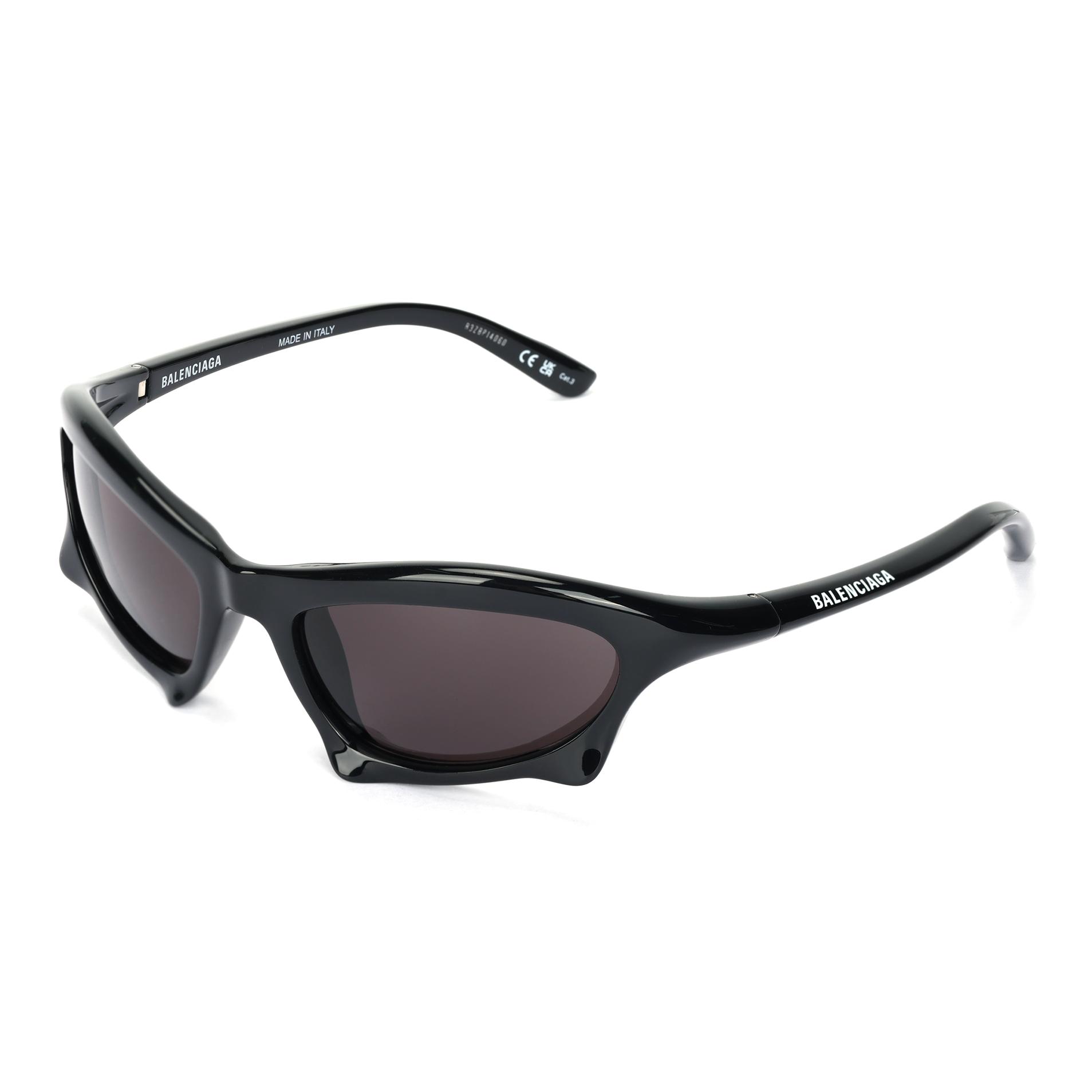 Balenciaga Fledermaus Rechteckige Sonnenbrille Schwarz/Grau Herren Brillen 699455-T0007-1000 Basic Packaging-Eyeglass Case