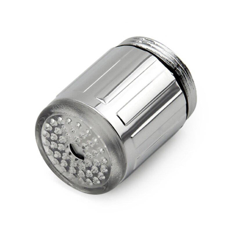 LED-Wasserhahn-Licht, bunt, wechselndes Leuchten, Duschkopf, Küchenarmatur, Belüfter White