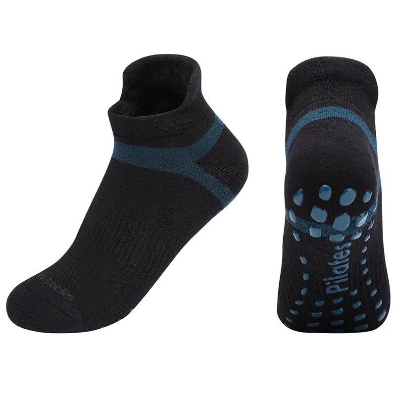 Baumwolle Atmungsaktive Anti-rutsch Frauen Yoga Socken Pilates Socken Sport Fitness Gym Ballett Tanz Socken Terry Socken grün