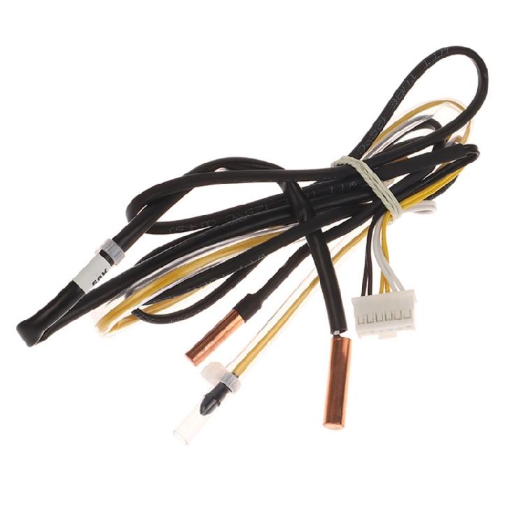 Klimaanlagen Außengerät Sensor-Sonden-Set mit 60cm 80cm 90cm Leitungen und Sechs-Pin-Stecker Kupfer- und Glas-Thermistorenenden-Set 1