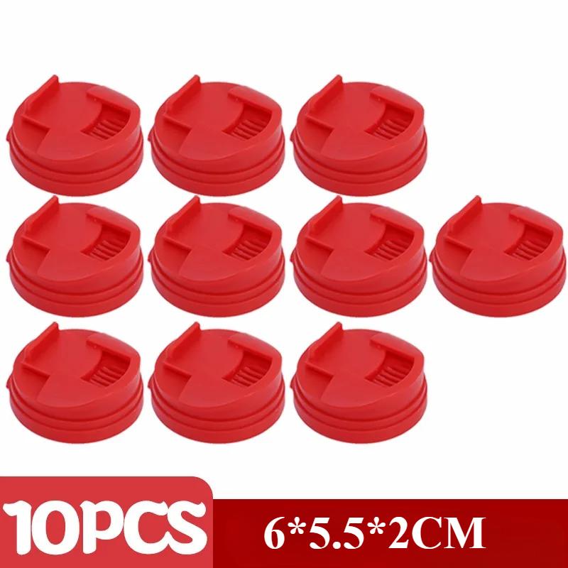 10/1 STÜCKE Getränkedosendeckel, Soda-Dosen, auslaufsicherer Deckel, Strand-Gadgets, Getränkeschutz für Bier, alkoholische Getränke, Energy-Softdrinks Red 10PCS