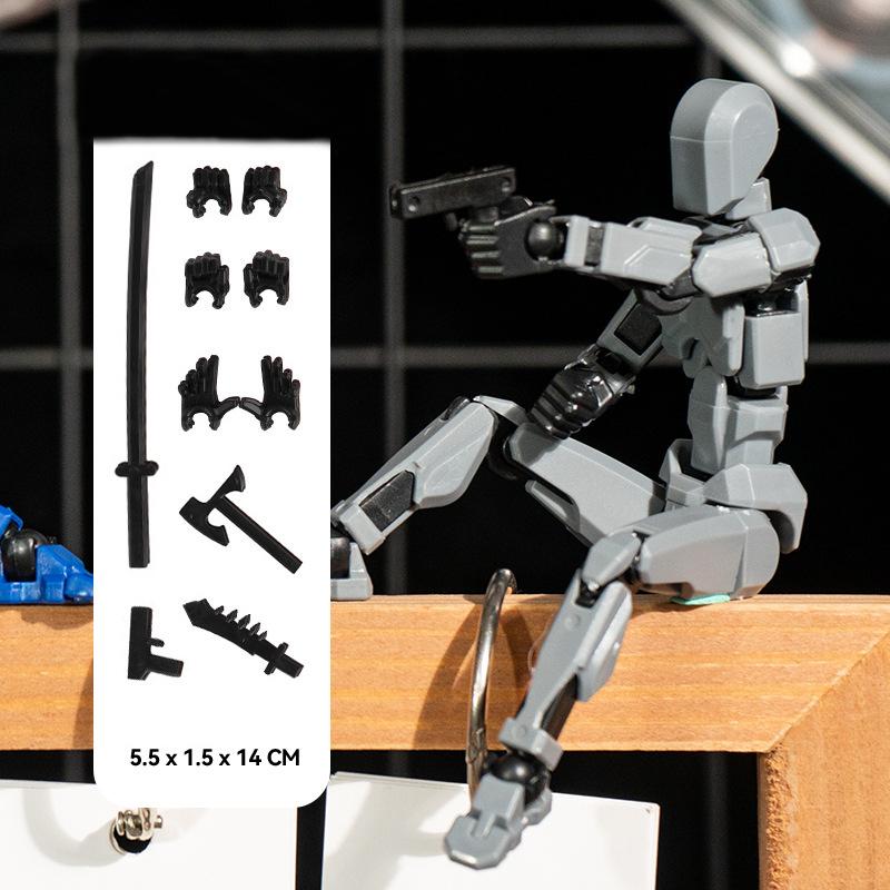 Titan T13 Actionfiguren Lucky Dummy 13 Roboter Anime Figuren Fidget Spielzeug Für Jungen Autismus Spielzeug Mehrere Gelenke Beweglich Cooles Gadget Spielzeug 14cm
