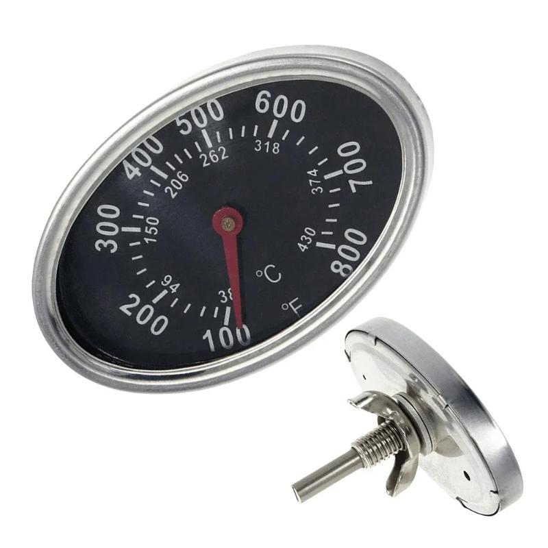 Grilldeckelthermometer Ersatz Grilltemperaturanzeige Genau Gasgrill Hitzeanzeige Leicht ablesbar für alle BBQ Gasgrills 1pc schwarz