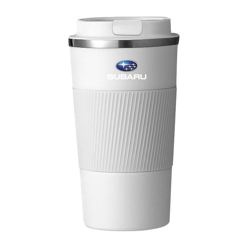 Edelstahl Gazoo Racing Emblem Kaffee Thermosflasche Thermobecher Für Subaru Forester impreza Outback Legacy Tribecacar WRC XV Autozubehör weiß