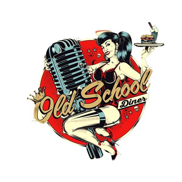 Tri Mishki W1468 Pin-Up-Girl Old School Diner Auto-Aufkleber, PVC-Aufkleber, wasserdichter Motorrad-Aufkleber auf der Auto-Stoßstange, Laptop-Wand 30cm -XL