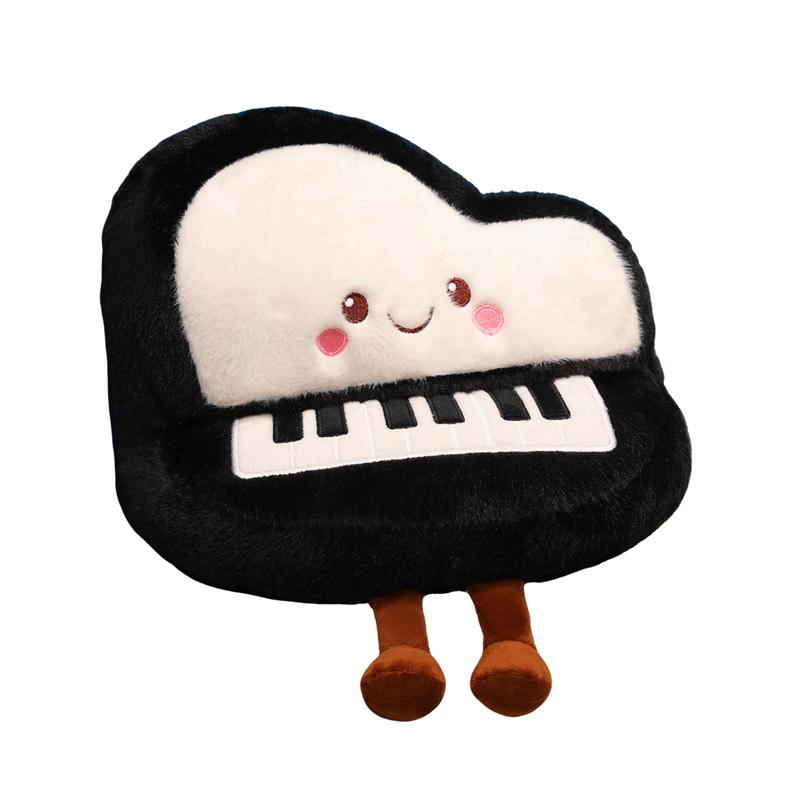 33/53cm Weißer Klimaanlagen- & Schwarzer Klavier-Humanoider Plüschtier-Stofftier Kawaii Lachend Haushaltsgerät Kissen Heimdeko Geschenk
