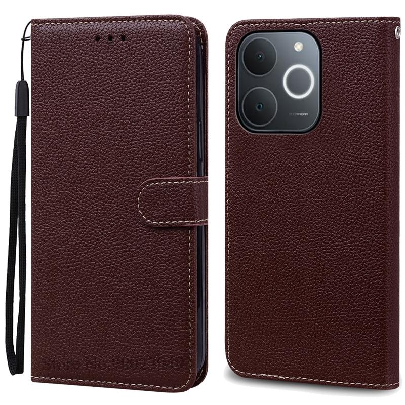 Für Realme Note 70 Hülle Realme Note 70T Hülle Brieftasche Flip Leder Handyhülle Für Realme Note 70T Hülle Note70 Hülle Coque Fundas Note 70  (Note 70T) kaffeebraun