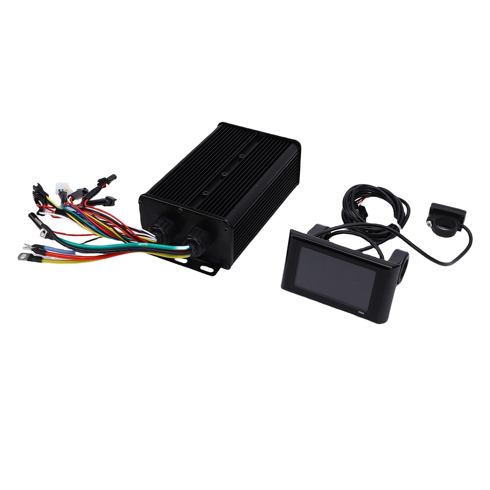 Roller Display Controller Kit Wasserdichtigkeit S966 Farbbildschirm und 60A 3 Modi 18 Röhren Sinuswelle Schwarzer Controller