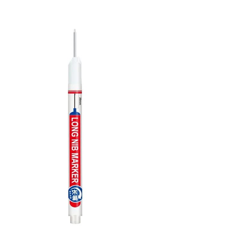 1 stück Langkopfmarker Markierstift Permanentlackstift-Set Für Holzbearbeitungsdekoration Tieflochmarker Schreibwaren Künstlerbedarf weiß