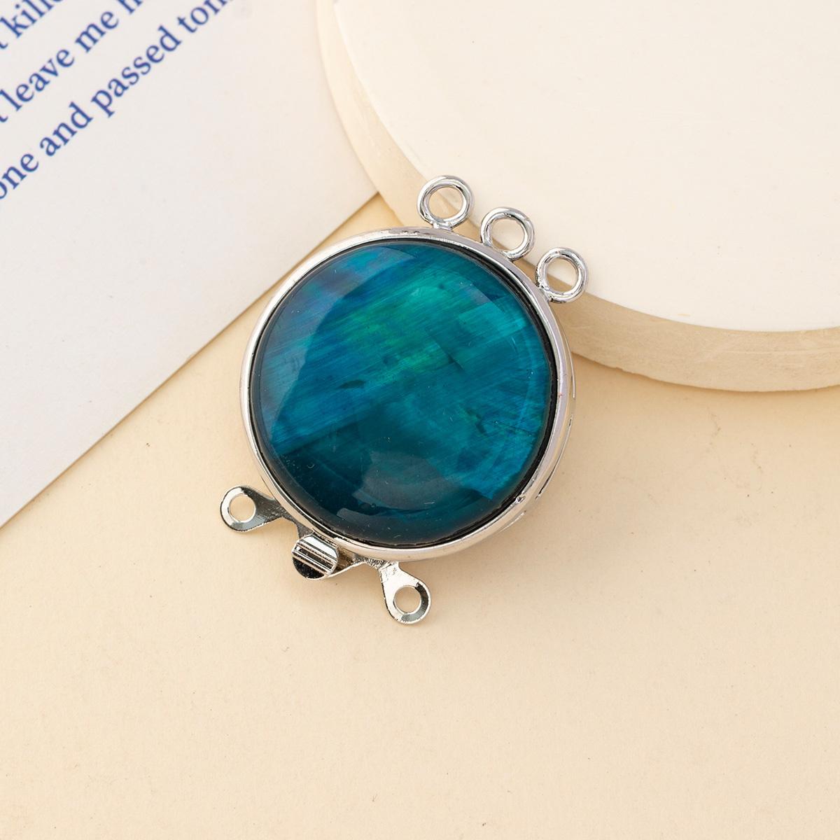 1 Stück runde Anhängerverbinder aus natürlicher Muschel für selbstgemachte Unisex-Halsketten, Armbänder, Fußkettchen, Zubehör, kreative Schmuckherstellung, Halloween, Weihnachtsgeschenk 1Pc/25×30mm