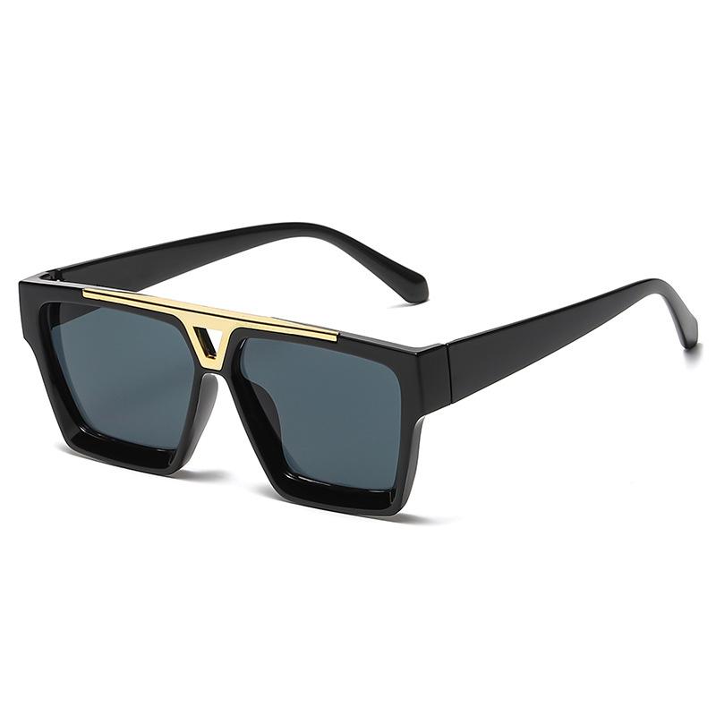 2024 Neuankömmling Retro Sonnenbrille Damen Herren Vintage Quadratischer Rahmen Sonnenbrillen Hohe Qualität Gläser Schutzbrillen Shades für Weiblich Männlich MULTI gray