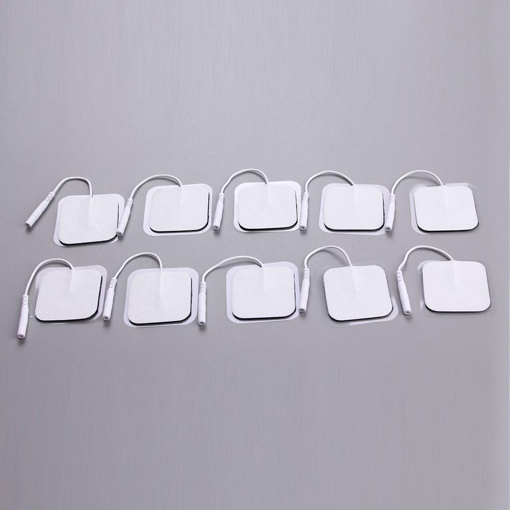 10 Stück 4 x 4 cm Ersatz für Massagegerät, Zehn-Einheiten, Elektrodenpads, Therapiegerät, Massagegerät