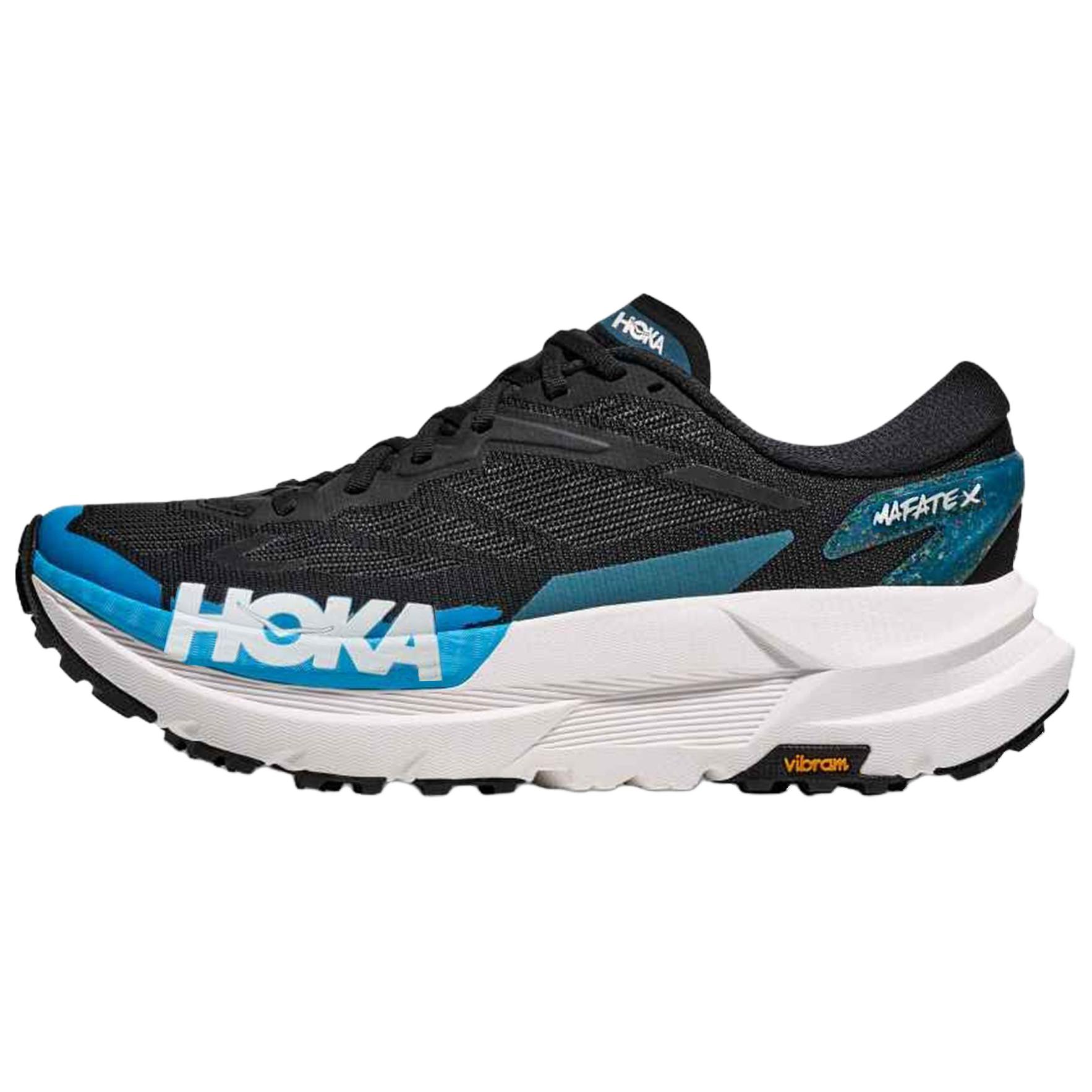 Hoka One One Mafate X Bequeme Weiche Laufschuhe Herren Laufschuhe Schwarz Blau 1161990-BKSK 44
