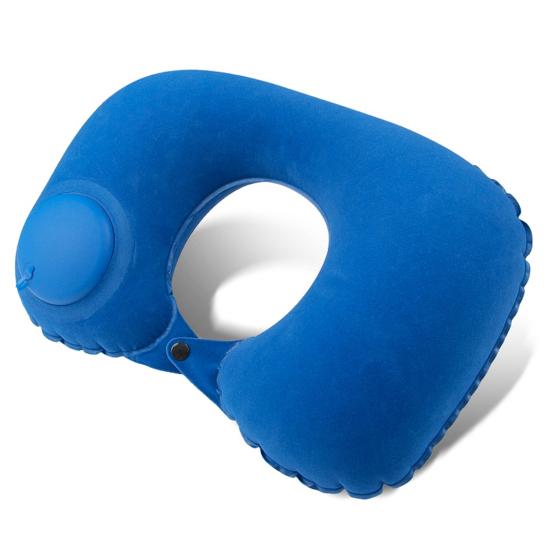 Nackenkissen, wasserdicht, integrierte Pumpe, Müdigkeitslinderung, Outdoor, Reisen, Auto, Flugzeug, aufblasbares Nackenkissen für den täglichen Gebrauch blau