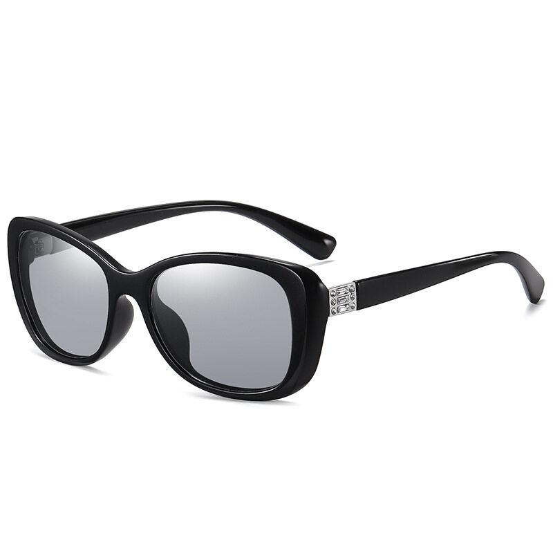 Photochrome polarisierte Sonnenbrille mit Kunststoffrahmen, Damen-Sonnenschutz, blendfrei, UV400-Brille, Outdoor-Sonnenbrille zum Angeln
