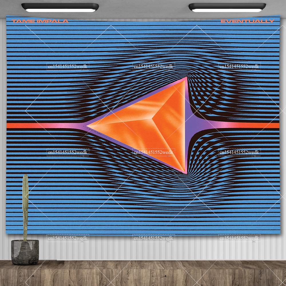 Tame Impala Currents Musikalbum Poster Wandbehang Rockband Poster Meme Wandteppiche Für Schlafzimmer Heimdekor Ästhetische Flaggen 200X150CM