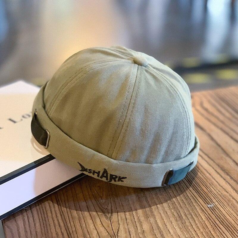 Hohe Qualität Hip-Hop Melone Cap Bonnet Dad Caps Mode Männer Docker Cap Retro Sailor Cap Beanie Hüte Männer Frauen Warme Eimer Kappe Brimless Hut 56-58cm grün