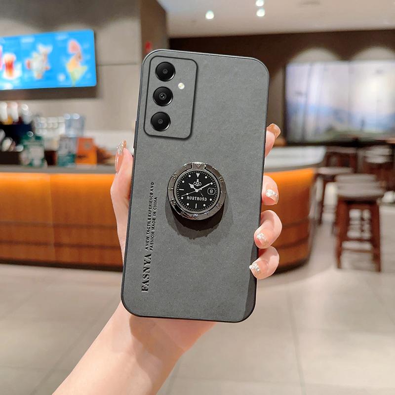 Für Samsung Galaxy S24 FE 5G Hülle Leder Stoßfeste Handyhülle Für Samsung Galaxy S24 Ultra S23 Plus S22 S21 S20 Auto Magnetischer Ringhalter Rückseite Samsung S21 FE schwarz